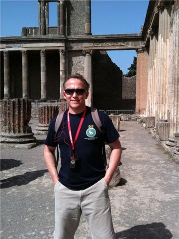 Midshipman Davis in Pompeii, Italy